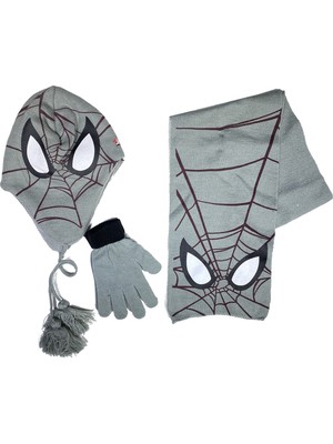 Disney Spiderman Erkek Çocuk Atkı Bere Eldiven Takımı 3-8 Yaş