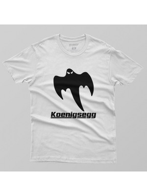 Crazy Koenigsegg Ghost Logo Erkek Tişört