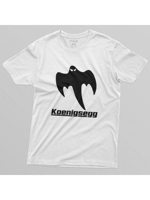 Crazy Koenigsegg Ghost Logo Erkek Tişört