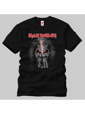 Crazy Iron Maiden Eddie Candle Finger Erkek Tişört