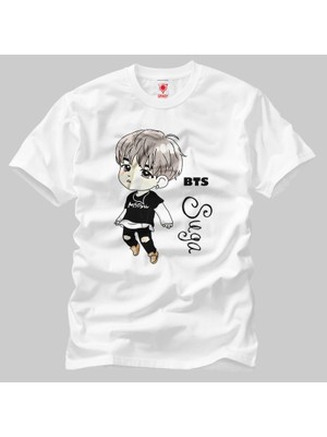 Crazy Bts Suga Cartoon Erkek Tişört