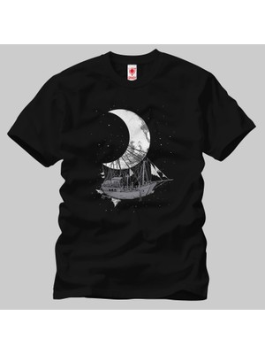 Crazy Moon Ship Erkek Tişört