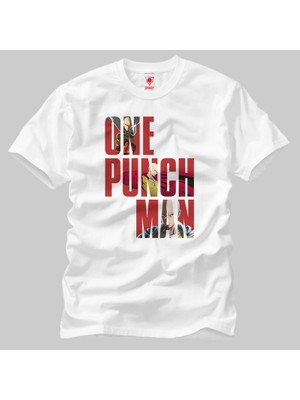 Crazy One Punch Man Typography Erkek Tişört