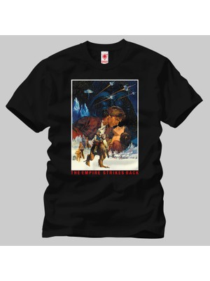 Crazy Star Wars Empire Strikes Back Poster Erkek Tişört