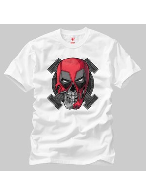 Crazy Skull Of Deadpool Erkek Tişört