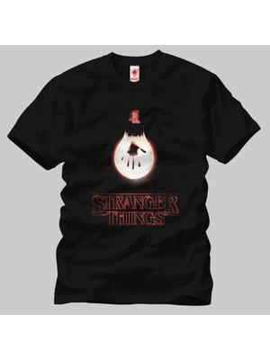 Crazy Stranger Things Lighting Erkek Tişört