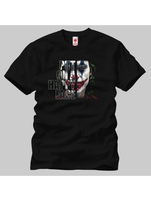 Crazy Joker Put On Happy Face Half Erkek Tişört