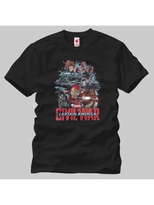 Crazy Civil War Team Iron Man Erkek Tişört