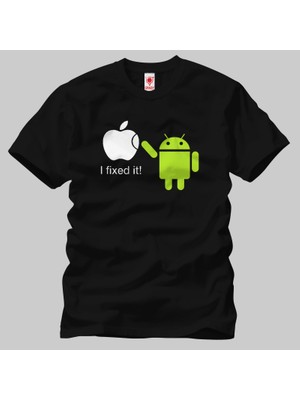 Crazy Android Fixed It Erkek Tişört