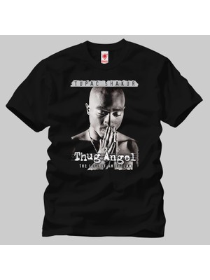 Crazy Tupac Thug Angel Erkek Tişört