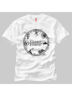Crazy Game Of Thrones Family Circle Erkek Tişört