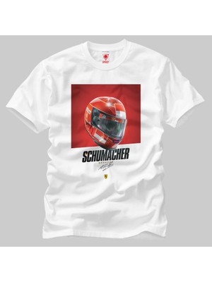 Crazy Ferrari 2000 Michael Schumacher Helmet Erkek Tişört