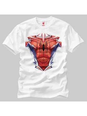 Crazy Spiderman Chest Graphic Erkek Tişört
