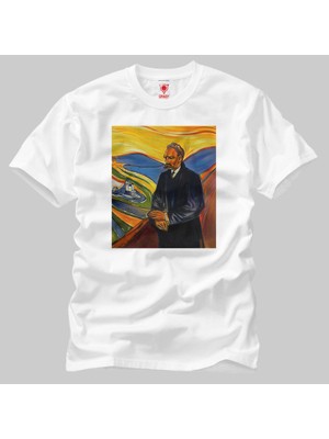 Crazy Friedrich Nietzsche Portrait Erkek Tişört