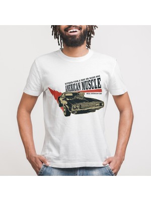 Crazy American Muscle Real Car Erkek Tişört