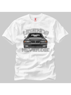 Crazy Bmw E38 Legends Never Die Erkek Tişört