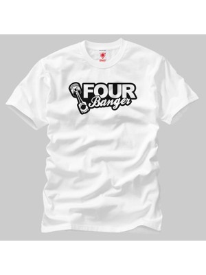 Crazy Jdm Four Banger Piston Stroke Erkek Tişört