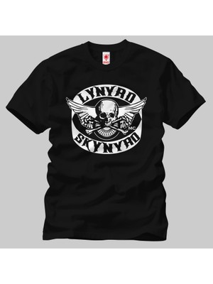 Crazy Lynyrd Skynyrd Skull Logo Erkek Tişört