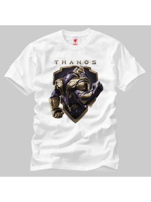 Crazy Avengers Endgame Thanos Shield Graphic Erkek Tişört