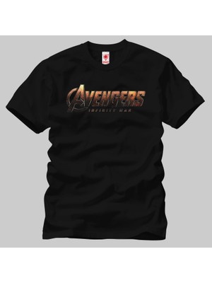 Crazy Avengers Infinity War Logo Erkek Tişört