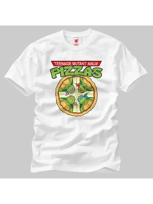 Crazy TMNT Ninja Pizzas Erkek Tişört