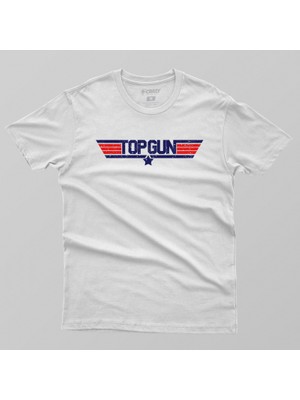Crazy Top Gun Logo Erkek Tişört