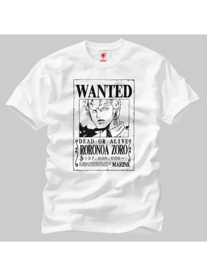 Crazy One Piece Zoro Wanted Erkek Tişört