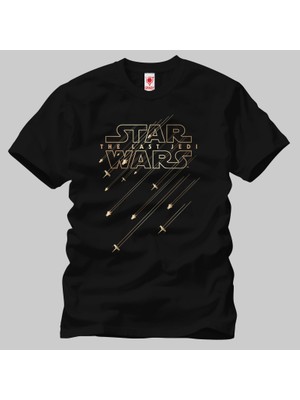 Crazy The Last Jedi Gold Streak Erkek Tişört