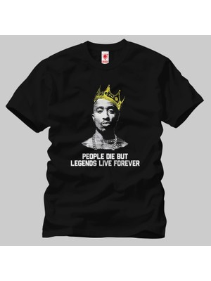 Crazy Tupac Shakur Legends Live Forever Erkek Tişört