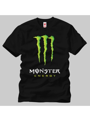 Crazy Monster Energy Drink Logo Erkek Tişört