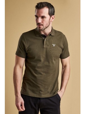 Barbour Tartan Pique Polo Shirt OL51 Olive