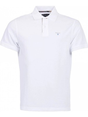 Barbour Tartan Pique Polo Shirt WH11 White-Dress