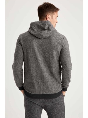 DeFacto Desenli Regular Fit Kapüşonlu Sweatshirt S9053AZ20WN