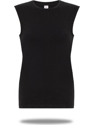 FSM1453 Kadın Modal Sıfır Yaka T-Shirt Kolsuz Body