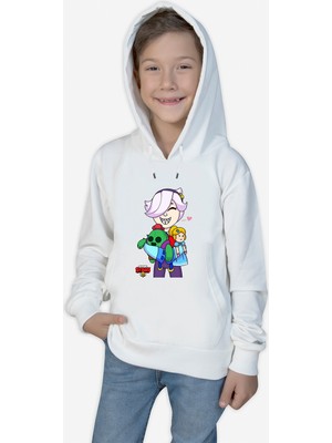 Phi Ajans Brawl Stars Beyaz Çocuk Yetişkin Sweatshirt Colette Ab 3