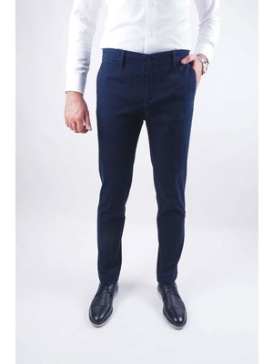 Perpant Yandan Cep Regular Erkek Pantolon Lacivert 54