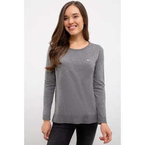 U.S. Polo Assn. Kadın Gri Basic Triko Kazak 50224704-VR109