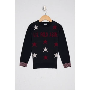 U.S. Polo Assn. Erkek Çocuk Lacivert Triko Kazak 50229666-VR033