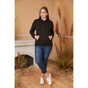 Kapüşonlu Büyük Beden Sweatshirt