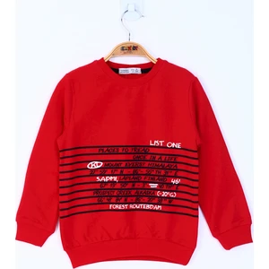 Erkek Çocuk Yazı Baskılı Sweatshirt