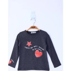 Kız Çocuk Pul Işlemeli Sweatshirt