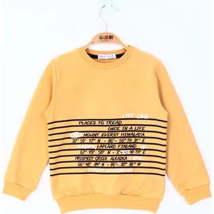 Erkek Çocuk Yazı Baskılı Sweatshirt