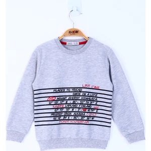 Erkek Çocuk Yazı Baskılı Sweatshirt