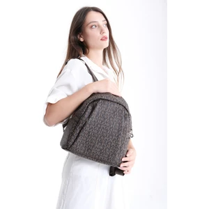 Just Polo Kahverengi Desenli Kadın Sırt Çantası