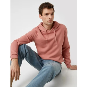 Erkek Basic Kapüsonlu Uzun Kollu Sweatshirt