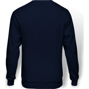 Basic İndigo Mavi Lacivert Erkek Örme Sweatshirt Uzun kol