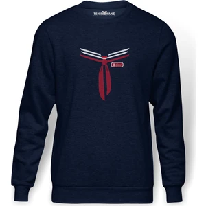 Stranger Things Scoops Ahoy Men Uniform Baskılı İndigo Mavi Lacivert Erkek Örme Sweatshirt Uzun kol