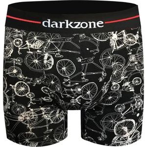 Siyah Dijital Baskı Desenli Erkek Boxer