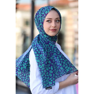 Stella Leopar Desen Şal Mor Mint 70X180CM