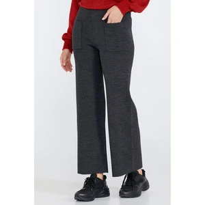 Triko Kadın Cepli Pantolon - Antrasit